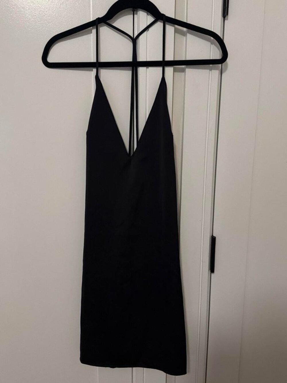 Forever 21 black mini dress with open back